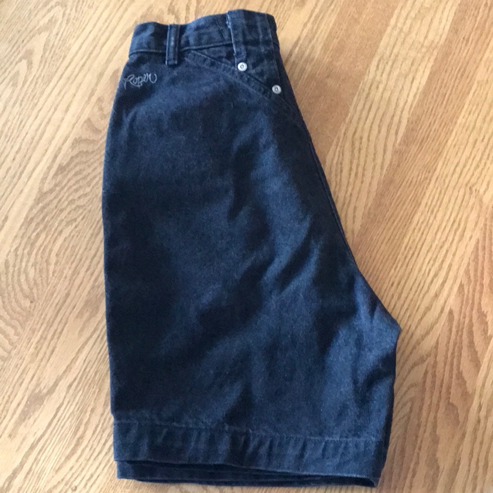 Roper vintage black denim bling shorts